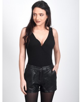 LOLA SHEEP BLACK - АВТЕНТИЧНО ДАМСКО ЧЕРНО КОЖЕНО ЯКЕ