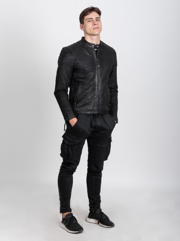 YANKEE SHEEP BLACK - АВТЕНТИЧНО МЪЖКО ЧЕРНО КОЖЕНО ЯКЕ