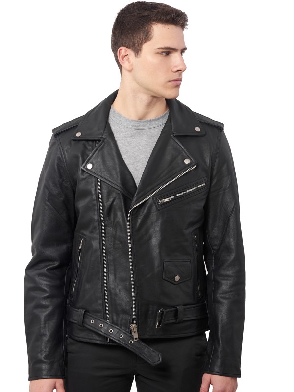 BRANDO BUFFALO BLACK - АВТЕНТИЧНО МЪЖКО ЧЕРНО КОЖЕНО ЯКЕ