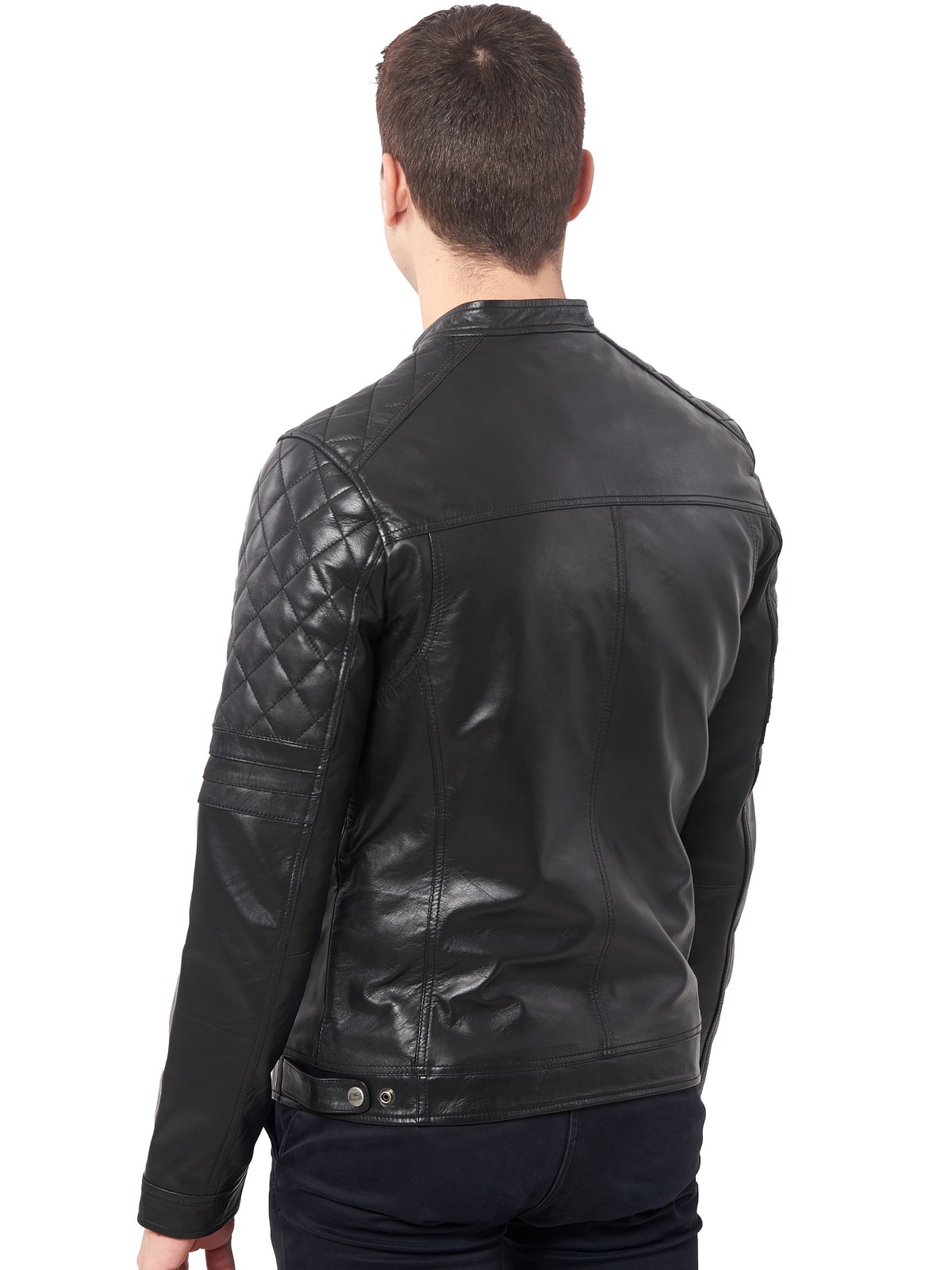 BRAVO SHEEP BLACK - AUTHENTIC MENS BLACK LEATHER JACKET BRAVO SHEEP BLACK - AUTHENTIC MENS BLACK LEATHER JACKET