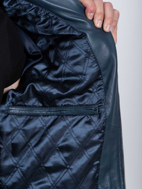 BRAVO SHEEP BLUE - АВТЕНТИЧНО МЪЖКО СИньо КОЖЕНО ЯКЕ