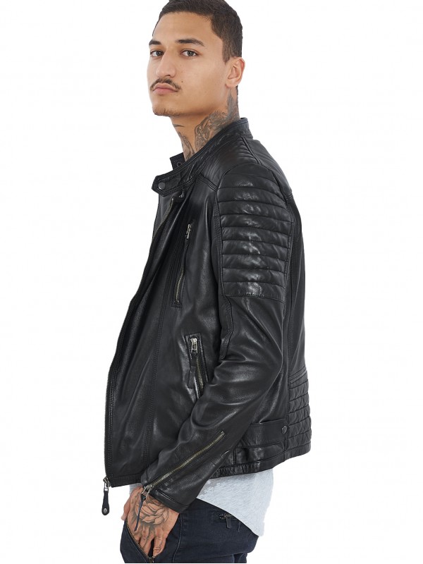 CHARLIE SUC SHEEP BLACK - АВТЕНТИЧНО МЪЖКО ЧЕРНО КОЖЕНО ЯКЕ