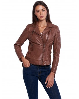 ELECTRA SHEEP COGNAC - АВТЕНТИЧНО ДАМСКО КОЖЕНО ЯКЕ COGNAC