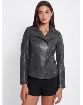 ELECTRA SHEEP GREY - АВТЕНТИЧНО ДАМСКО СИВО КОЖЕНО ЯКЕ