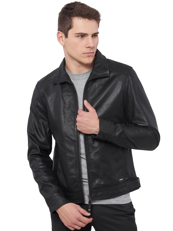 HOLLAND BUFFALO BLACK - АВТЕНТИЧНО МЪЖКО ЧЕРНО КОЖЕНО ЯКЕ