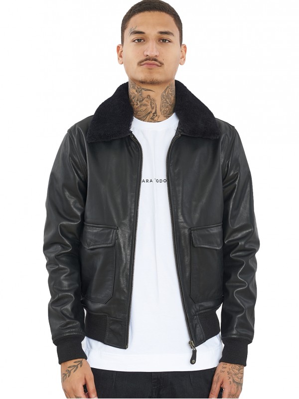 JULIET BUFFALO BLACK - АВТЕНТИЧНО МЪЖКО ЧЕРНО КОЖЕНО ЯКЕ