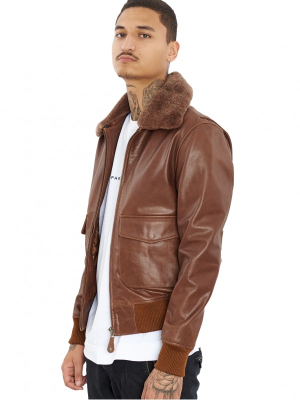 JULIET BUFFALO COGNAC - АВТЕНТИЧНО МЪЖКО КОЖЕНО ЯКЕ COGNAC