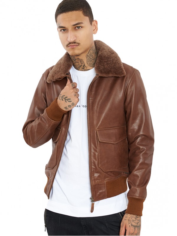 JULIET BUFFALO COGNAC - АВТЕНТИЧНО МЪЖКО КОЖЕНО ЯКЕ COGNAC