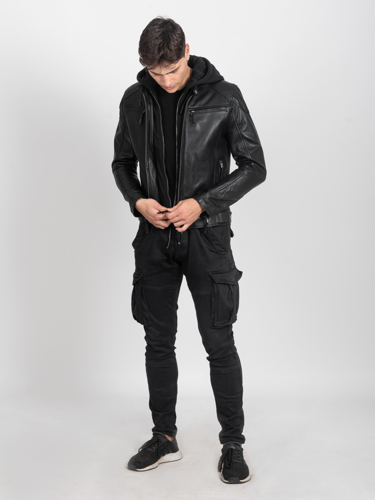 KAPPA SHEEP BLACK - AUTHENTIC MENS BLACK LEATHER JACKET
