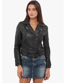 MEDEA BUFFALO BLACK - АВТЕНТИЧНО ДАМСКО ЧЕРНО КОЖЕНО ЯКЕ