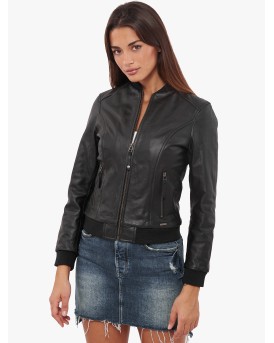 NIOVI BUFFALO BLACK - АВТЕНТИЧНО ДАМСКО ЧЕРНО КОЖЕНО ЯКЕ