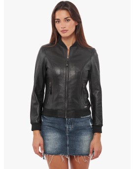 NIOVI SHEEP BLACK - АВТЕНТИЧНО ДАМСКО ЧЕРНО КОЖЕНО ЯКЕ