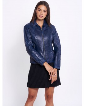 PANDORA SHEEP BLUE - АВТЕНТИЧНО ДАМСКО СИньо КОЖЕНО ЯКЕ