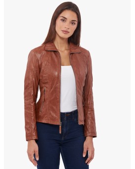 PANDORA SHEEP COGNAC - АВТЕНТИЧНО ДАМСКО КОЖЕНО САКО