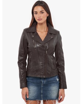 PHEDRA SHEEP BROWN - АВТЕНТИЧНО ДАМСКО КАФЯВО КОЖЕНО ЯКЕ