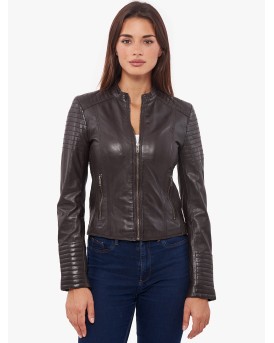 PASIPHAE SHEEP BROWN - АВТЕНТИЧНО ДАМСКО КАФЯВО КОЖЕНО ЯКЕ