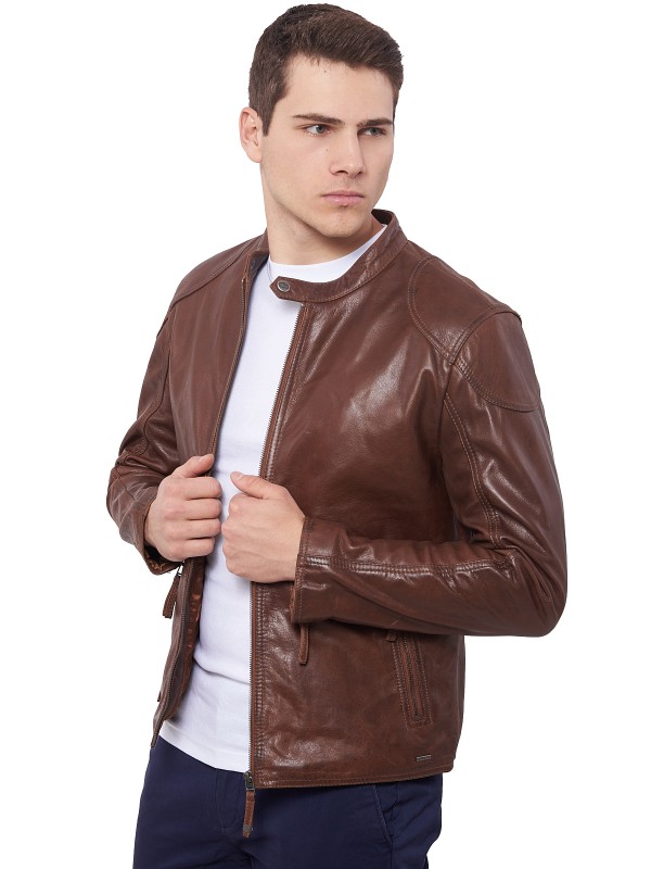 ROMEO BUFFALO COGNAC - АВТЕНТИЧНО МЪЖКО КОЖЕНО ЯКЕ COGNAC