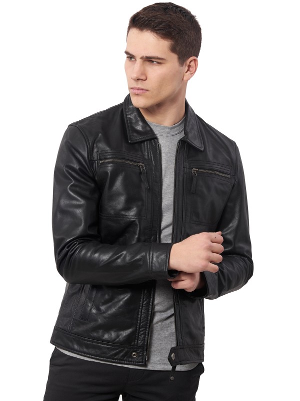 WHISKEY BUFFALO BLACK - АВТЕНТИЧНО МЪЖКО ЧЕРНО КОЖЕНО ЯКЕ