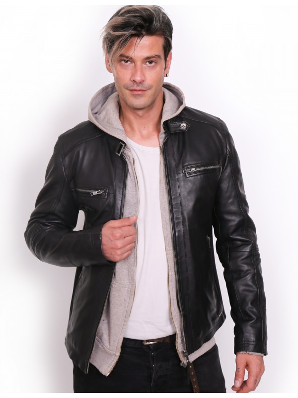 ALPHA SRV SHEEP BLACK - АВТЕНТИЧНО ЧЕРНО МЪЖКО КОЖЕНО ЯКЕ