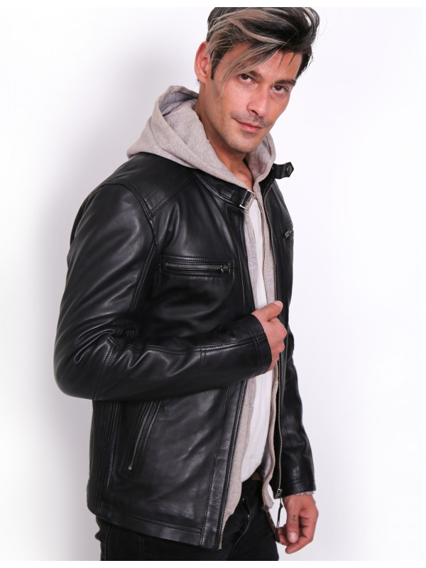 ALPHA SRV SHEEP BLACK - АВТЕНТИЧНО ЧЕРНО МЪЖКО КОЖЕНО ЯКЕ